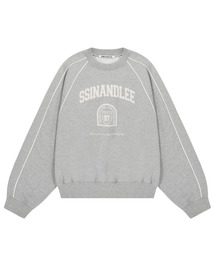 SSIN AND LEE（シンアンドリー）の「97 カレッジパイピングショートスウェットシャツメランジグレー（スウェット）」