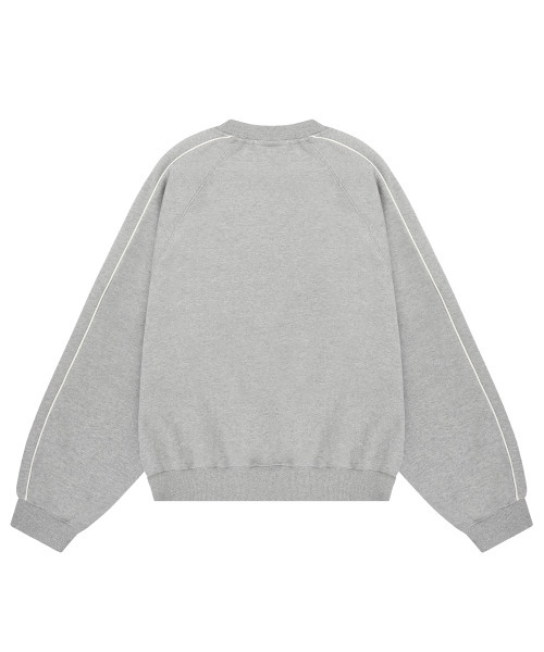 SSIN AND LEE(シンアンドリー)の「97 カレッジパイピングショートスウェットシャツメランジグレー(スウェット・メンズ・その他・LARGE/MEDIUM)」の2枚目の写真