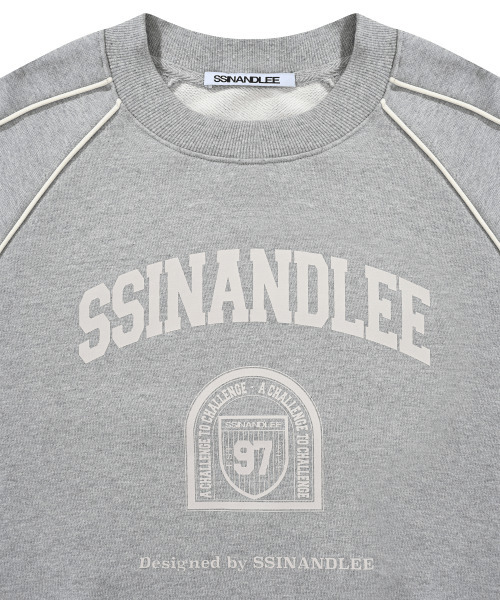 SSIN AND LEE(シンアンドリー)の「97 カレッジパイピングショートスウェットシャツメランジグレー(スウェット・メンズ・その他・LARGE/MEDIUM)」の5枚目の写真