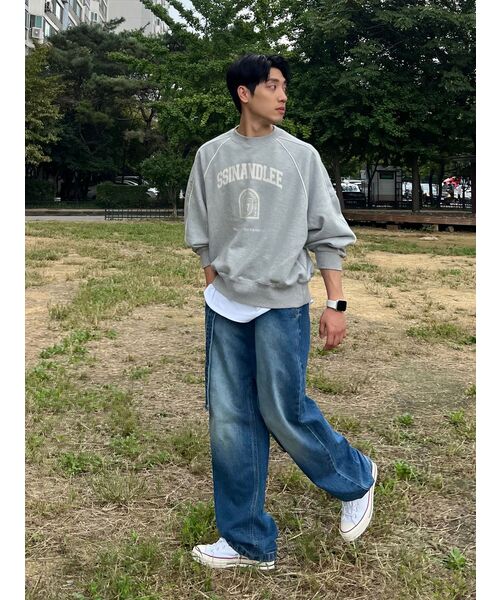 SSIN AND LEE(シンアンドリー)の「97 カレッジパイピングショートスウェットシャツメランジグレー(スウェット・メンズ・その他・LARGE/MEDIUM)」の18枚目の写真