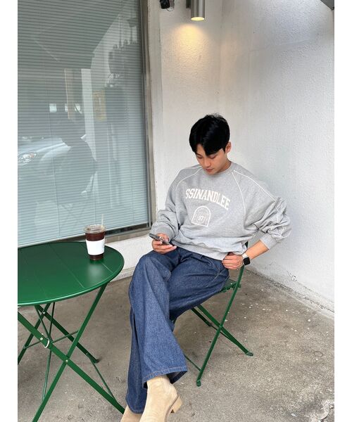 SSIN AND LEE(シンアンドリー)の「97 カレッジパイピングショートスウェットシャツメランジグレー(スウェット・メンズ・その他・LARGE/MEDIUM)」の21枚目の写真