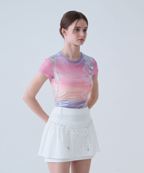 LORDLOAR(ロードロアル)の「パールプリント半袖Tシャツ PINK(Tシャツ/カットソー・レディース・その他・SMALL/MEDIUM)」の2枚目の写真