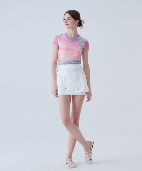 LORDLOAR(ロードロアル)の「パールプリント半袖Tシャツ PINK(Tシャツ/カットソー・レディース・その他・SMALL/MEDIUM)」の4枚目の写真