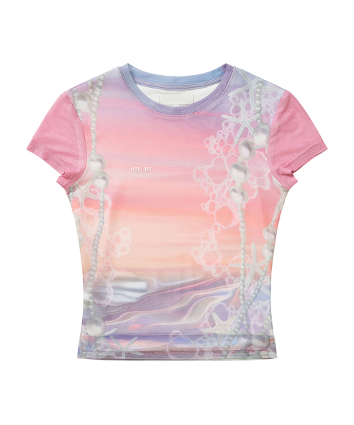 LORDLOAR(ロードロアル)の「パールプリント半袖Tシャツ PINK(Tシャツ/カットソー・レディース・その他・SMALL/MEDIUM)」の5枚目の写真