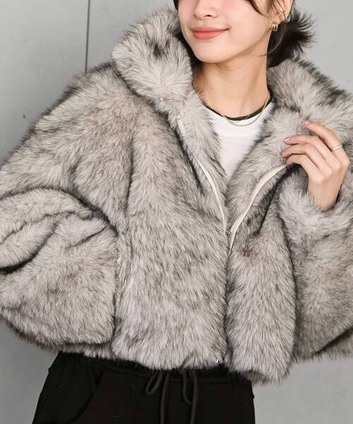 ミックスファー2WAYブルゾン（ブルゾン）｜rps（アールピーエス