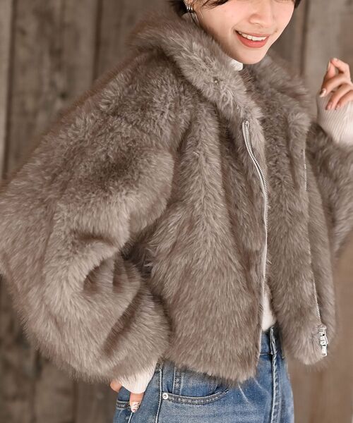 ミックスファー2WAYブルゾン（ブルゾン）｜rps（アールピーエス