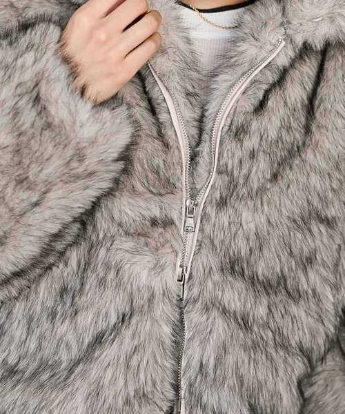 rps(アールピーエス)の「ミックスファー2WAYブルゾン(ブルゾン・レディース・モカ/チャコールグレー/ベージュ・フリー)」の13枚目の写真