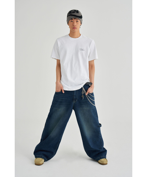 AEIAEIAE（エイエイエ）の「ウォッシュドデニムパンツ[ブルー]（デニムパンツ・レディース・その他・1/2）」の4枚目の写真