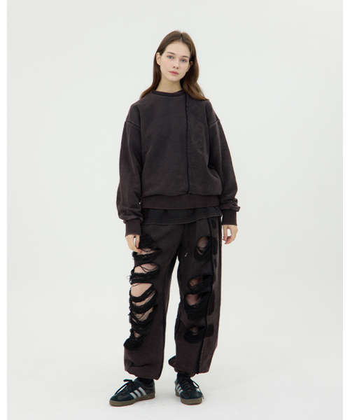 LEVHEARTED(レブハティッド)の「エスプレッシーボ スクラッチ スウェットパンツ - ブラック(スウェットパンツ・レディース・ブラック・FREE)」の2枚目の写真