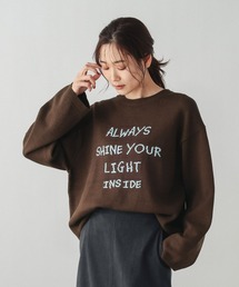 GLOBAL WORK | 毛玉になりにくいロゴプルオーバー/612328(ニット/セーター)