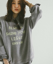 GLOBAL WORK | 毛玉になりにくいロゴプルオーバー/612328(ニット/セーター)