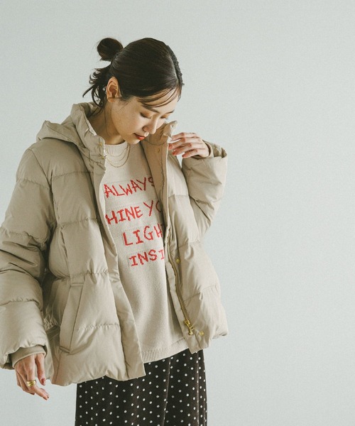 GLOBAL WORK（グローバルワーク）の「毛玉になりにくいロゴプルオーバー/612328（ニット/セーター・レディース・グレー/グレイッシュベージュ/ブラウン・MEDIUM/LARGE）」の17枚目の写真