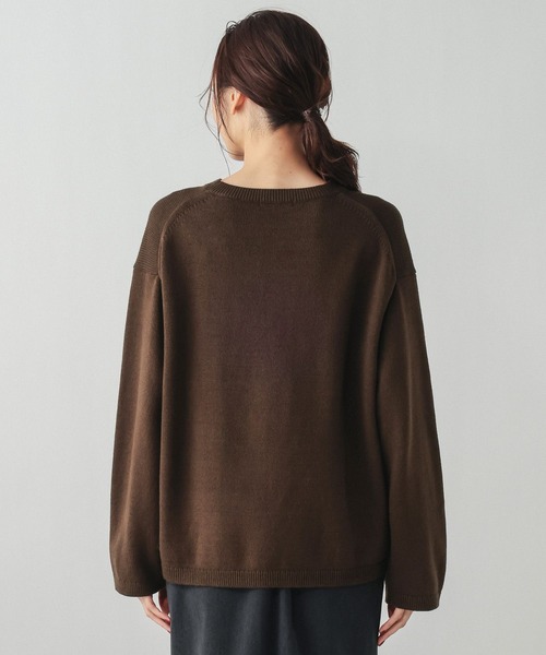 セール】毛玉になりにくいロゴプルオーバー/612328（ニット/セーター