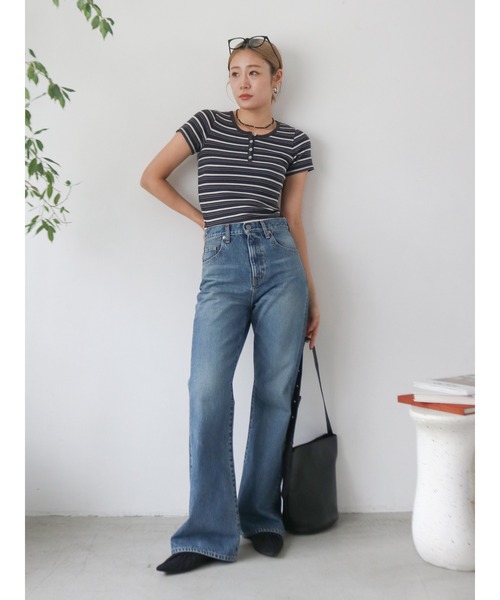 Ungrid（アングリッド）の「ハイウエストフレアデニム（デニムパンツ・レディース・ブルー・26inch/25inch/24inch）」の19枚目の写真