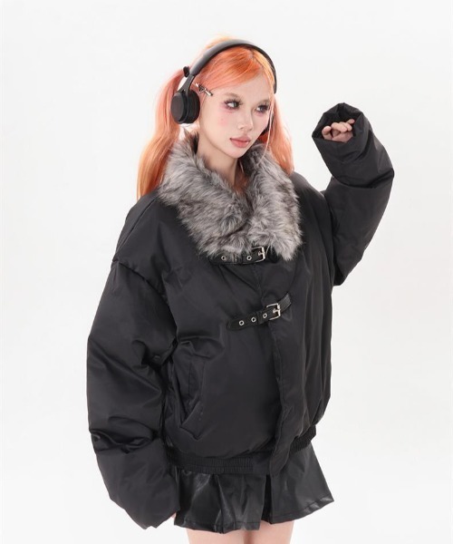 almo（アルモ）の「【LAMPOON】ベルテッドファーブルゾン（ブルゾン・レディース・ブラック・LARGE/MEDIUM）」の5枚目の写真