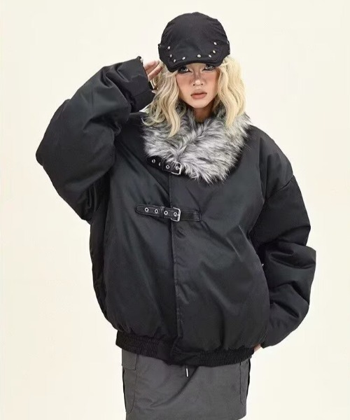 almo（アルモ）の「【LAMPOON】ベルテッドファーブルゾン（ブルゾン・レディース・ブラック・LARGE/MEDIUM）」の14枚目の写真