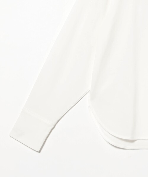 Demi-Luxe BEAMS(デミルクス ビームス)の「コットンキュプラ ラウンドヘム ロングスリーブ Tシャツ(Tシャツ/カットソー・レディース・ホワイト/ブラック・ONE SIZE)」の15枚目の写真