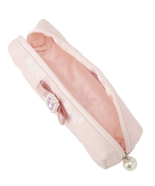 Maison de FLEUR（メゾンドフルール）の「リボンジャカードパールビジューロングポーチ（ポーチ・レディース・ブラック/ピンク・FREE）」の9枚目の写真