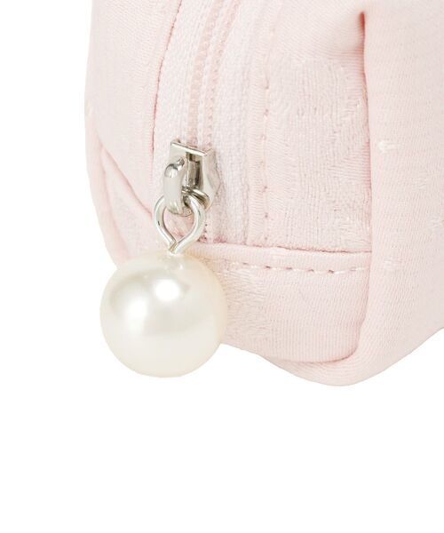 Maison de FLEUR（メゾンドフルール）の「リボンジャカードパールビジューロングポーチ（ポーチ・レディース・ブラック/ピンク・FREE）」の11枚目の写真