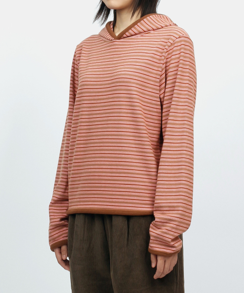 SUNNECT(ソネクト)の「Stripe Taped Hoodie - Pink(パーカー・レディース・その他・OS)」の3枚目の写真