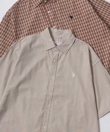 U.S. POLO ASSN./ユーエスポロアッスン Broad Denim Shirt/オーバーサイズ ブロード デニム 無地 チェック ロゴ ワンポイント刺繍 レギュラーカラーシャツ/半袖シャツ/レディース メンズ