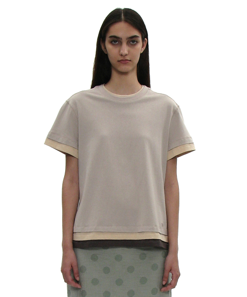 PARTIMENTO WOMEN(パルティメントウィメン)の「マルチレイヤードショートスリーブT_スモーク(Tシャツ/カットソー・レディース・その他・ONE SIZE)」の1枚目の写真