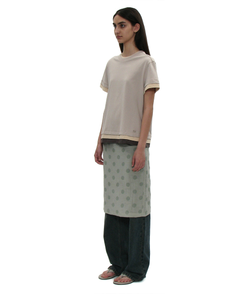 PARTIMENTO WOMEN(パルティメントウィメン)の「マルチレイヤードショートスリーブT_スモーク(Tシャツ/カットソー・レディース・その他・ONE SIZE)」の2枚目の写真