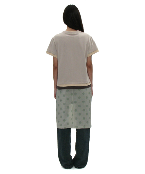 PARTIMENTO WOMEN(パルティメントウィメン)の「マルチレイヤードショートスリーブT_スモーク(Tシャツ/カットソー・レディース・その他・ONE SIZE)」の3枚目の写真