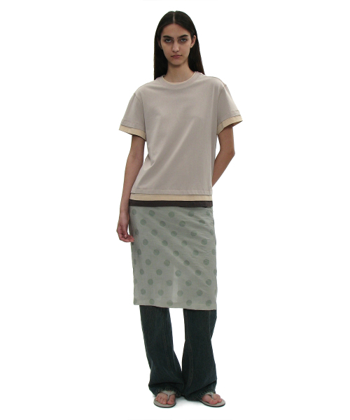 PARTIMENTO WOMEN(パルティメントウィメン)の「マルチレイヤードショートスリーブT_スモーク(Tシャツ/カットソー・レディース・その他・ONE SIZE)」の4枚目の写真
