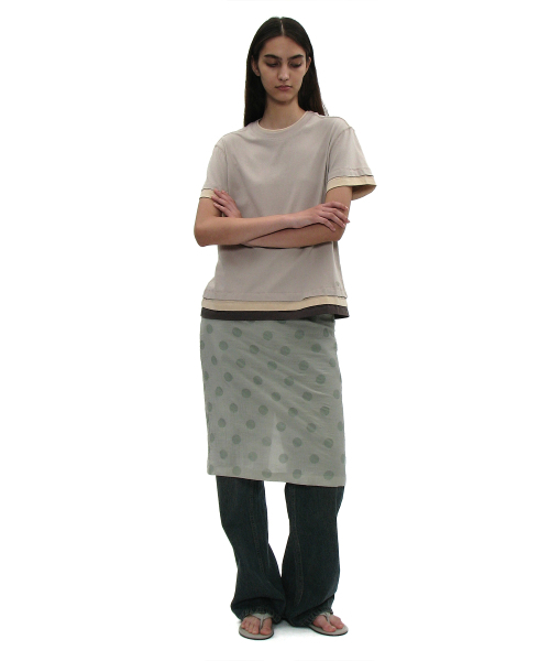 PARTIMENTO WOMEN(パルティメントウィメン)の「マルチレイヤードショートスリーブT_スモーク(Tシャツ/カットソー・レディース・その他・ONE SIZE)」の6枚目の写真