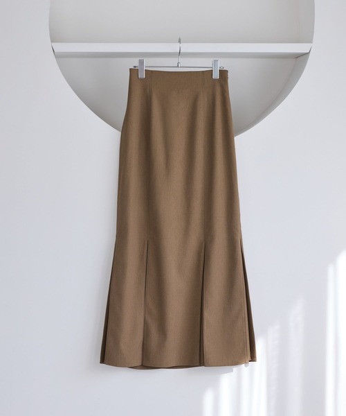 VIS（ビス）の「ボックスプリーツマーメイドスカート/イージーケア・防シワ（スカート・レディース・ブラック/ブラウン系その他2/ベージュ・L/M/S）」の6枚目の写真