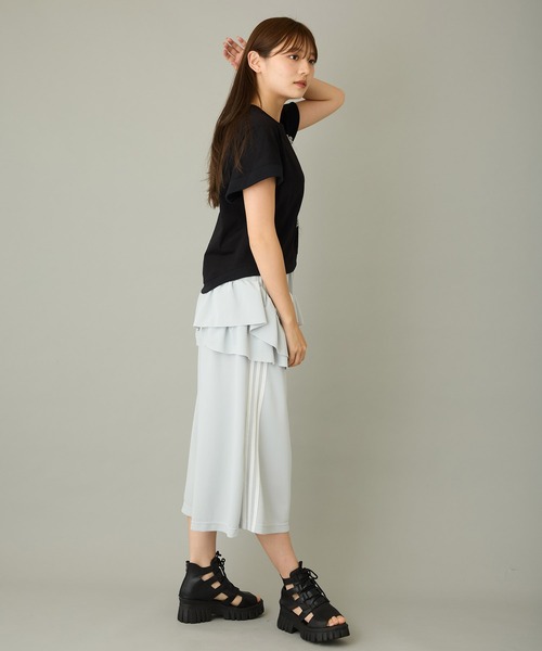 AVIE（アビィ）の「【mien】フラワーモチーフTee（Tシャツ/カットソー・レディース・ブラック・38）」の9枚目の写真