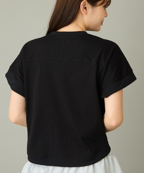 AVIE（アビィ）の「【mien】フラワーモチーフTee（Tシャツ/カットソー・レディース・ブラック・38）」の6枚目の写真