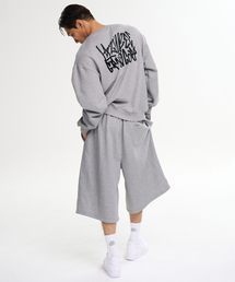 LAZYBEE（レイジービー）の「[SET] グラフィティルーズフィットスウェットトップス + ビッグロゴバミューダパンツセット M メランジグレー（セットアップ）」