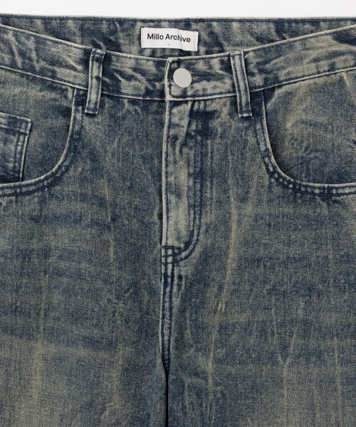Millo Archive（ミロ アーカイブ）の「リフレクトカーブドパンツ【オイルブルー】（デニムパンツ・メンズ・その他・S/M/L/XL）」の3枚目の写真