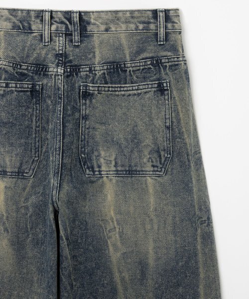 Millo Archive（ミロ アーカイブ）の「リフレクトカーブドパンツ【オイルブルー】（デニムパンツ・メンズ・その他・S/M/L/XL）」の6枚目の写真