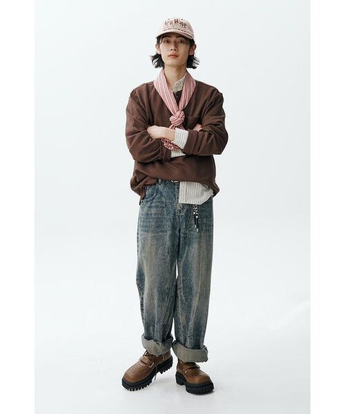 Millo Archive（ミロ アーカイブ）の「リフレクトカーブドパンツ【オイルブルー】（デニムパンツ・メンズ・その他・S/M/L/XL）」の12枚目の写真