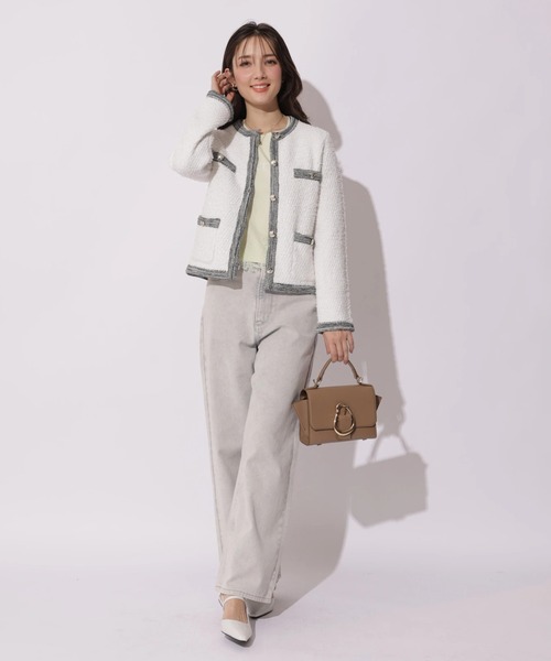 Apuweiser-riche(アプワイザーリッシェ)の「ハッピーカラーツイードジャケット(ニット/セーター・レディース・ライトブルー/ホワイト/ピンク・2/1)」の18枚目の写真