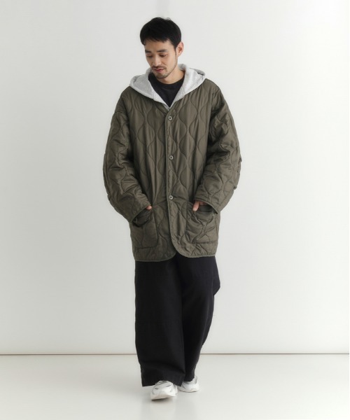 BACK NUMBER（バックナンバー）の「【BACK NUMBER】ライナー付きモッズコート (M-65 / オニオンキルト / 3WAY)（モッズコート・メンズ・オリーブ/ブラック・L/XL/M）」の14枚目の写真
