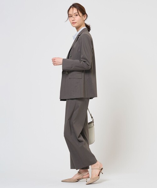 J.PRESS Ladies(J.プレス レディス)の「【人気素材・セットアップ対応】セルロースリネンストレッチ ダブル ジャケット(テーラードジャケット・レディース・ネイビー系/グレー系/ベージュ系・XS)」の17枚目の写真