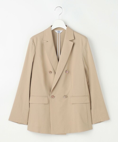 J.PRESS Ladies(J.プレス レディス)の「【人気素材・セットアップ対応】セルロースリネンストレッチ ダブル ジャケット(テーラードジャケット・レディース・ネイビー系/グレー系/ベージュ系・XS)」の14枚目の写真