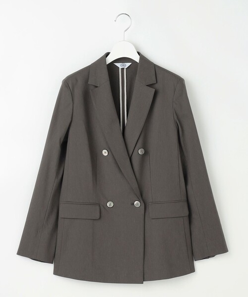 J.PRESS Ladies(J.プレス レディス)の「【人気素材・セットアップ対応】セルロースリネンストレッチ ダブル ジャケット(テーラードジャケット・レディース・ネイビー系/グレー系/ベージュ系・XS)」の13枚目の写真
