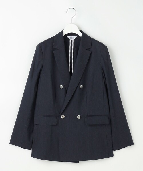 J.PRESS Ladies(J.プレス レディス)の「【人気素材・セットアップ対応】セルロースリネンストレッチ ダブル ジャケット(テーラードジャケット・レディース・ネイビー系/グレー系/ベージュ系・XS)」の12枚目の写真