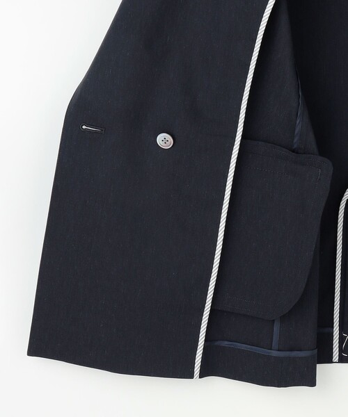 J.PRESS Ladies(J.プレス レディス)の「【人気素材・セットアップ対応】セルロースリネンストレッチ ダブル ジャケット(テーラードジャケット・レディース・ネイビー系/グレー系/ベージュ系・XS)」の4枚目の写真