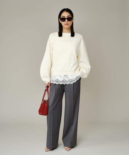 Chaos（カオス）の「Chaos(カオス)/ メリクールイージーパンツ（スラックス・レディース・トップグレー/ブラック・38/36）」の4枚目の写真