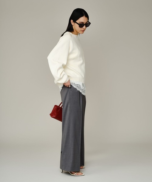 Chaos（カオス）の「Chaos(カオス)/ メリクールイージーパンツ（スラックス・レディース・トップグレー/ブラック・38/36）」の6枚目の写真