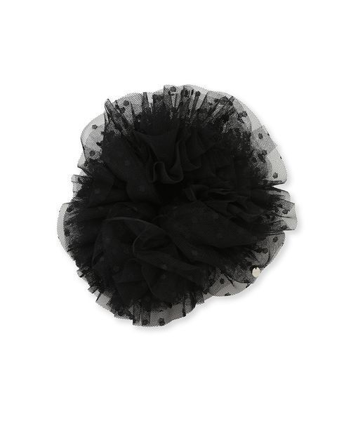 FRAY I.D（フレイアイディー）の「ボリュームフリルシュシュ（シュシュ・レディース・ブラック/ピンク/ドット・F）」の3枚目の写真