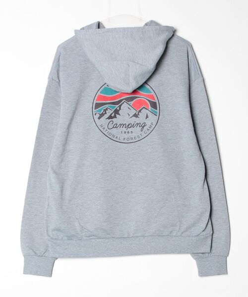 spiritoso(スピリトーゾ)の「sunsetバックプリント裏毛パーカー(パーカー・レディース・杢グレー/グレイッシュベージュ/チャコール・FREE)」の22枚目の写真