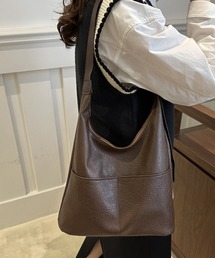 urbanfemine./合成皮革 ポケット ワンショルダー 軽量 ショルダー バッグ U7606