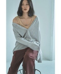 marjour（マージュール）の「NUANCE OVERSIZED HENRY KNIT（ニット/セーター）」